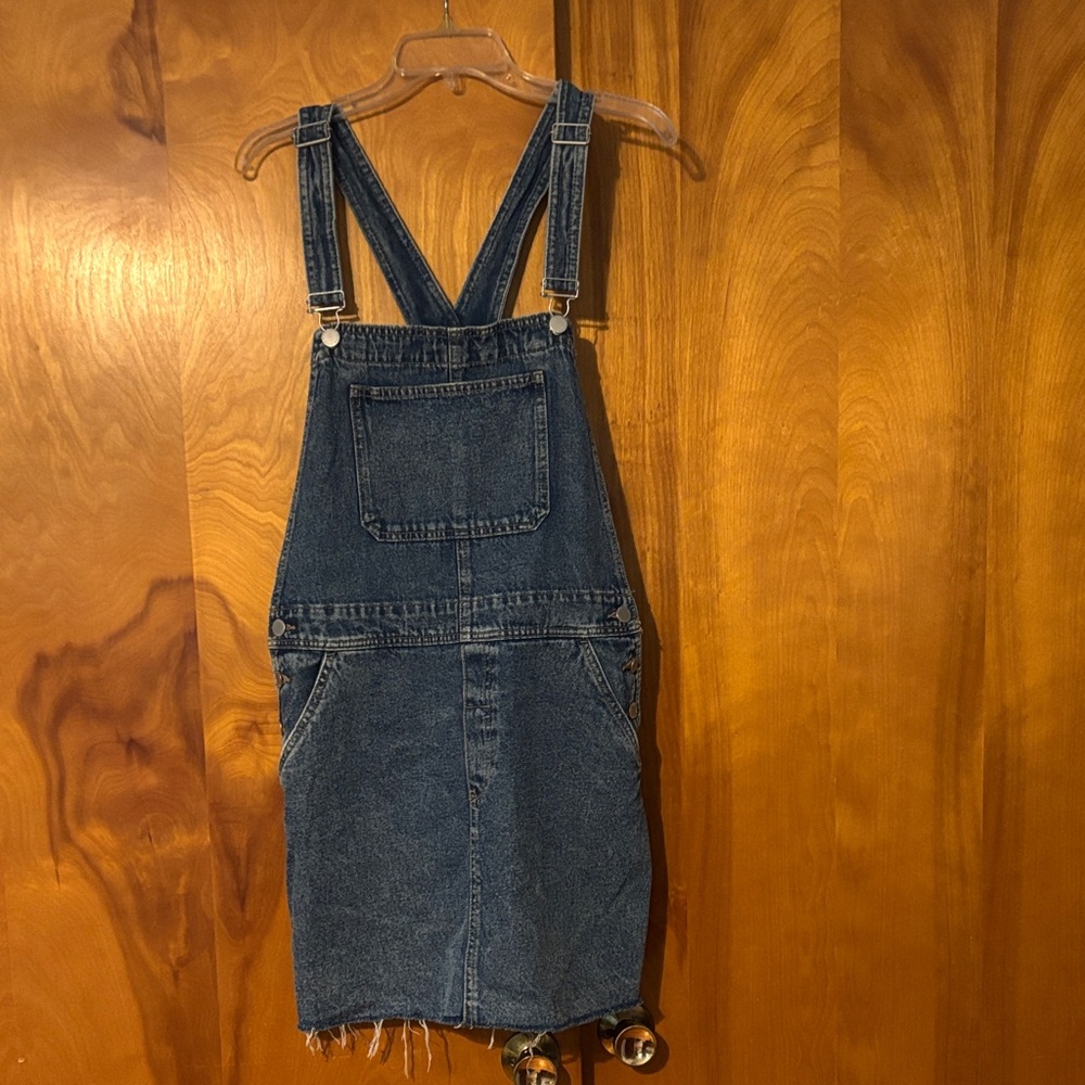 H&M Divided Blue Denim Overall dress 10 EUC